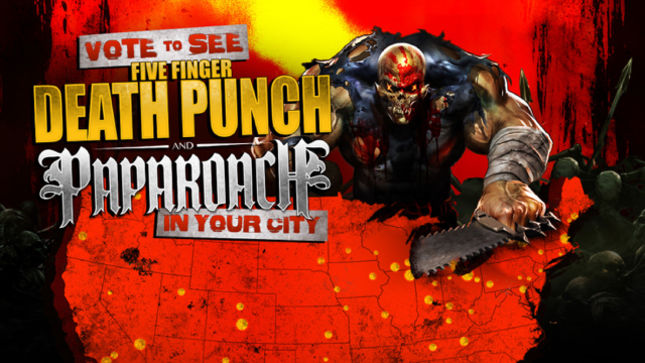 FIVE FINGER DEATH PUNCH And PAPA ROACH On Demand; Vote To See Bands In Your City