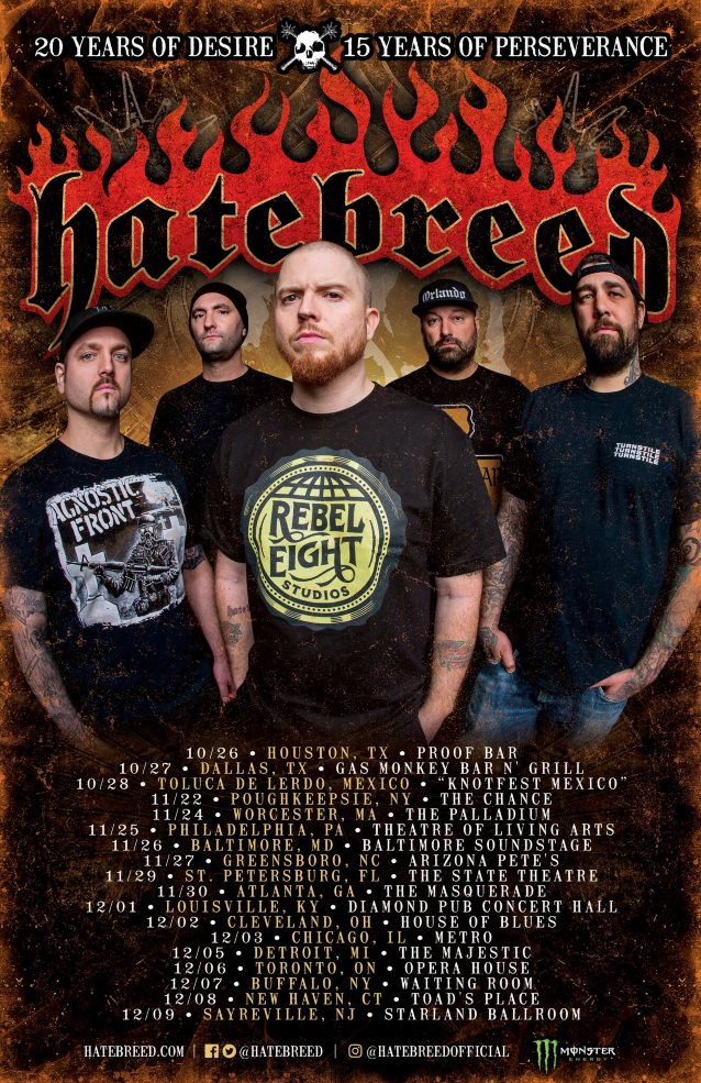 HATEBREED To Celebrate 20 Years Of 'Desire' And 15 Years Of