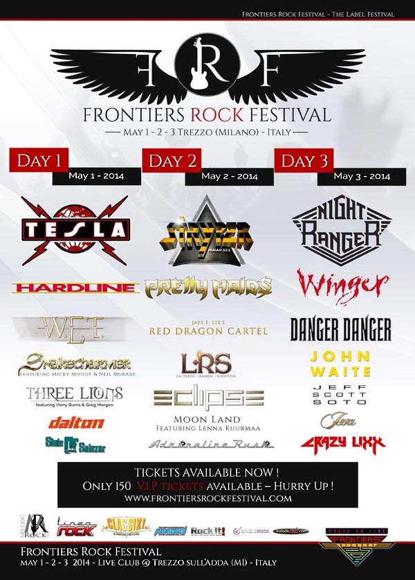 Frontiers Rock Fest programma